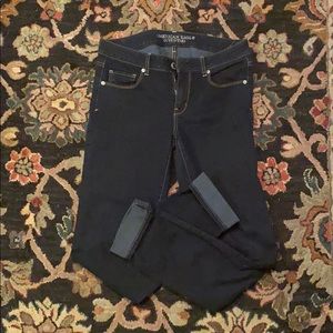 American Eagle blue skinny jeans